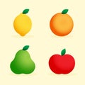 Vector illustration with fruits