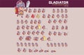 Gladiator Game Character Animation Sprite Royalty Free Stock Photo
