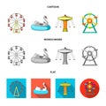 Vector design of fun and horse icon. Set of fun and circus stock symbol for web.