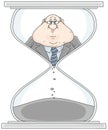 Clerk in a hourglass Royalty Free Stock Photo