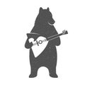 Vector Illustration Funny Bear Royalty Free Stock Photo