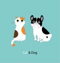 Funny dog and cat Royalty Free Stock Photo