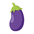 Vector illustration of a funny eggplant in cartoon style