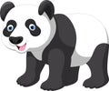 Vector illustration of funny panda cartoon Royalty Free Stock Photo