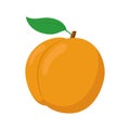 Vector illustration of a funny peach in cartoon style