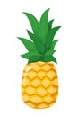 Vector illustration of a funny pineapple in cartoon style Royalty Free Stock Photo