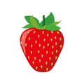 Vector illustration of a funny strawberry in cartoon style