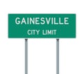 Gainesville City Limit road sign