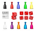 Vector illustration games icons set Royalty Free Stock Photo