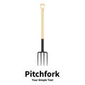 Vector illustration of a garden fork Royalty Free Stock Photo