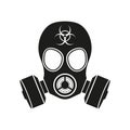 Vector illustration of gas mask simple icon. Isolated.