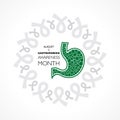 Gastroparesis Awareness Month observed in August Royalty Free Stock Photo