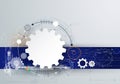 Vector illustration gear wheel and circuit board