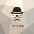 Vector illustration of gentleman or hipster.