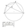 Vector illustration of a geometrical problem to find the segment AN-01