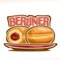 Vector illustration of german Berliner