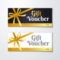 Vector Illustration gift voucher, certificate or discount card template for promo compliment Royalty Free Stock Photo