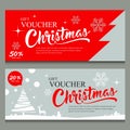 Vector illustration,Gift voucher Merry christmas