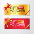 Vector illustration template special gift voucher with modern premium pattern.