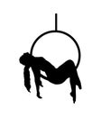 Vector illustration of a girl doing circle acrobatics