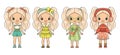 Vector illustration of girl doll with clothes Royalty Free Stock Photo