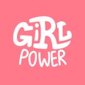 Vector illustration of Girl Power text Royalty Free Stock Photo