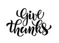 Vector illustration of Give thanks text for party invitation/ greeting card/ banner.