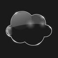 Vector Illustration of Glass Cloud Icon Royalty Free Stock Photo