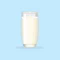 A glass milk vector splash