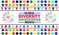 Vector illustration of Global Diversity Awareness Month