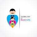 Vector Illustration of Global Parents Day design