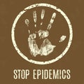 Vector illustration. Global problems. stop epidemics