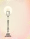 Vector illustration of glowing candlestick