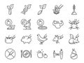 GMOs icon set. Included the icons as Genetically Modified Organisms, science, genetics, improve, biotechnology, modified.