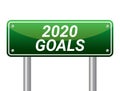 Vector illustration of 2020 goals Royalty Free Stock Photo