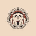 Vector illustration of goddess Durga. Culture and relidion symbolof India. Royalty Free Stock Photo