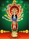 Vector illustration goddess durga
