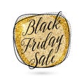 Vector illustration of gold Black Friday Sale