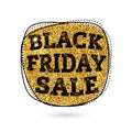 Vector illustration of gold Black Friday Sale Royalty Free Stock Photo