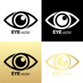 Eye symbol icon set