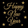 Vector illustration of gold happy new year Royalty Free Stock Photo