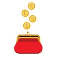 Purse and money Royalty Free Stock Photo