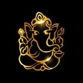 Golden Ganesh Puja. ganesh Chaturthi Sign