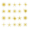 Vector illustration of golden sparks and sparks elements