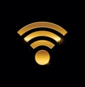 Golden Wifi Signal Wave