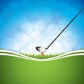 Vector illustration of golf brochure