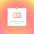 Computer insurance design Royalty Free Stock Photo