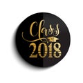 Vector illustration of a graduating class in 2018. Graphics elements for t-shirts, and the idea for the badge or sign Royalty Free Stock Photo