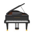 Vector illustration of a grand piano isolated on white background Royalty Free Stock Photo