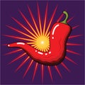 Vector Illustration Graphic Hot Red Pepper Spicy Caliente